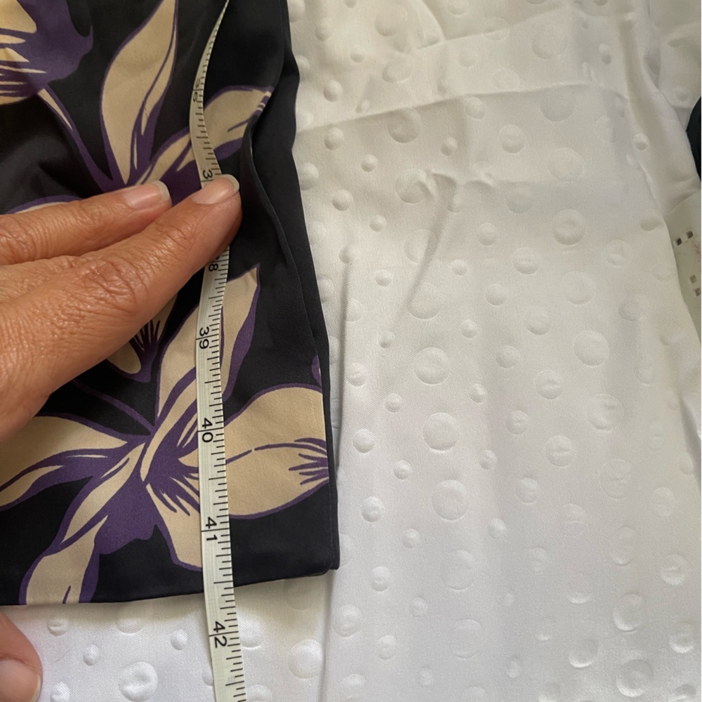 Black with purple floral pattern dress